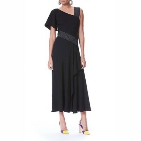 Carolina Herrera Dresses & Skirts - NWT Carolina Herrera Layered Ruffle Black Midi Dress